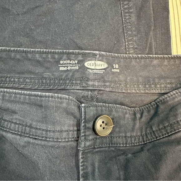 Old Navy 18 Long Boot Cut Navy Pants - Picture 2 of 3
